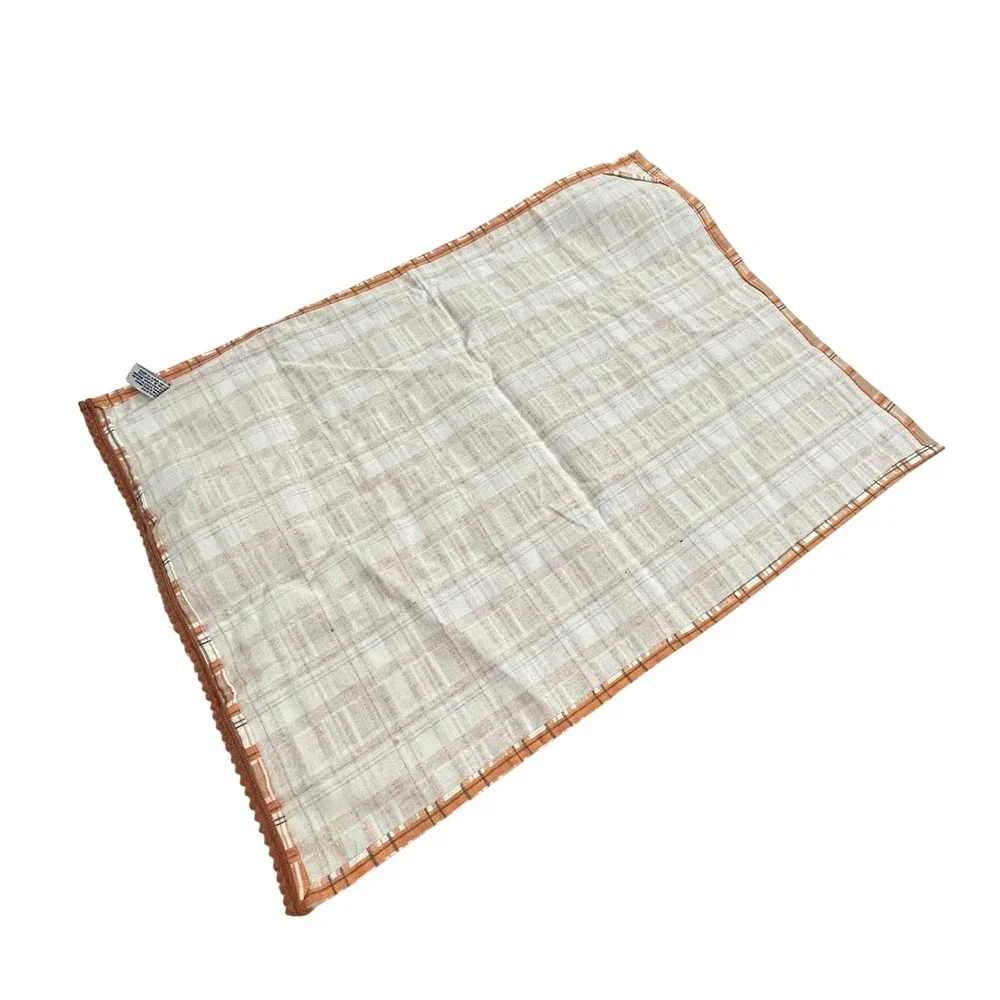 Autumn Hill Fall Plaid Tea Towel Orange Brown Cotton Harvest Farmhouse‎ Kitchen
